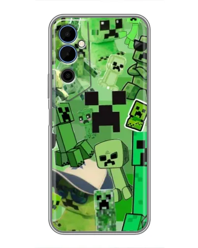 Чехол для TECNO POVA Neo 2 с картинкой «Криперы Minecraft»