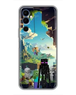 Чехол для TECNO POVA Neo 2 с картинкой «Эндермен в лесу»