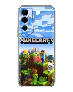 Чехол для TECNO POVA Neo 2 с картинкой «Minecraft классический мир»