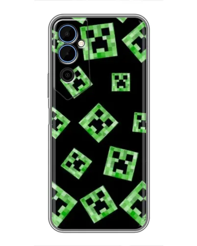 Чехол для TECNO POVA Neo 2 с картинкой «Паттерн с криперами»