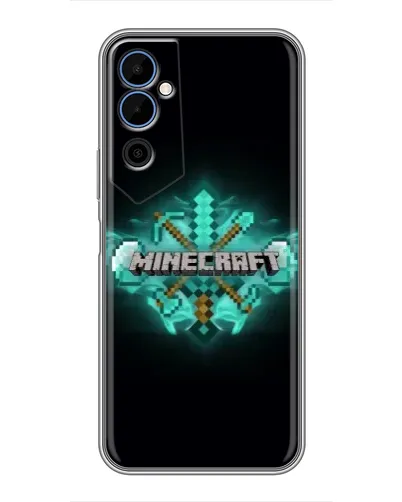 Чехол для TECNO POVA Neo 2 с картинкой «Minecraft Diamond лого»