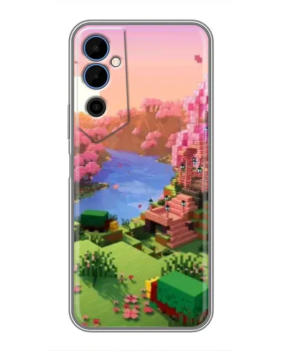 Чехол для TECNO POVA Neo 2 с картинкой «Розовое дерево Minecraft»