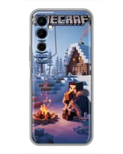 Чехол для TECNO POVA Neo 2 с картинкой «Зимний Minecraft»