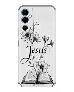 Чехол для TECNO POVA Neo 2 с картинкой «Цветы и Библия»