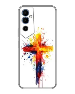 Чехол для TECNO POVA Neo 2 с картинкой «Акварельный крест»