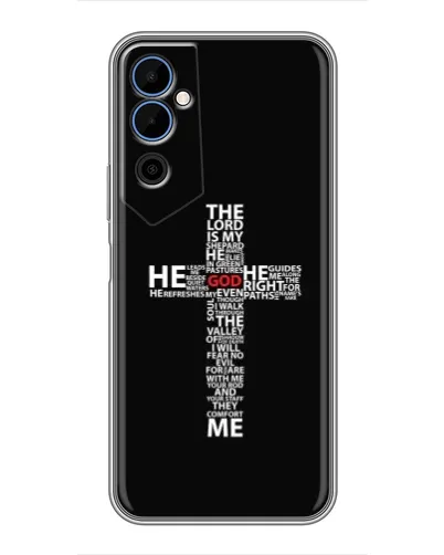 Чехол для TECNO POVA Neo 2 с картинкой «Текстовый крест» Чехол для TECNO POVA Neo 2 с картинкой «Текстовый крест»