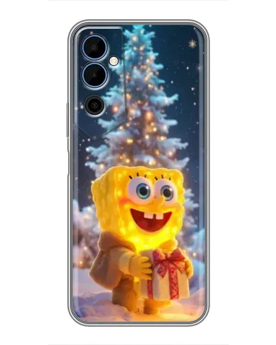 Чехол для TECNO POVA Neo 2 с картинкой «Рождественский Спанч Боб» Чехол для TECNO POVA Neo 2 с картинкой «Рождественский Спанч Боб»