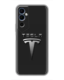 Чохол для TECNO POVA Neo 2 з картинкою «Сталевий логотип Tesla»
