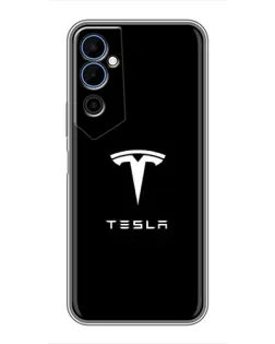 Чохол для TECNO POVA Neo 2 з картинкою «Tesla White Logo»