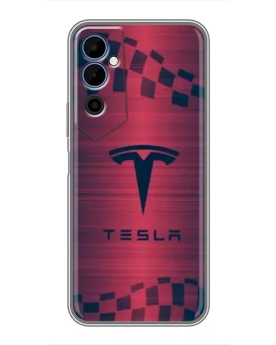 Чохол для TECNO POVA Neo 2 з картинкою «Тесла червоний карбон» Чохол для TECNO POVA Neo 2 з картинкою «Тесла червоний карбон»