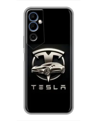 Чохол для TECNO POVA Neo 2 з картинкою «Tesla — срібне авто» Чохол для TECNO POVA Neo 2 з картинкою «Tesla — срібне авто»