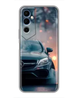 Чехол для TECNO POVA Neo 2 с картинкой «Mercedes — ночной город»