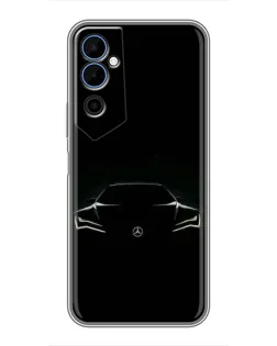 Чехол для TECNO POVA Neo 2 с картинкой «Mercedes — силуэт авто»