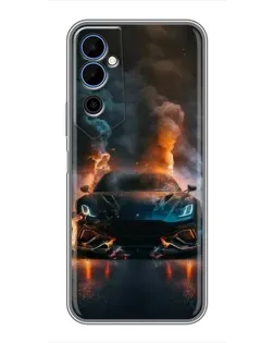 Чохол для TECNO POVA Neo 2 з картинкою «Lamborghini димна естетика»