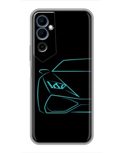 Чохол для TECNO POVA Neo 2 з картинкою «Блакитний силует Lamborghini» Чохол для TECNO POVA Neo 2 з картинкою «Блакитний силует Lamborghini»