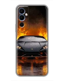 Чохол для TECNO POVA Neo 2 з картинкою «Lamborghini у вогні»