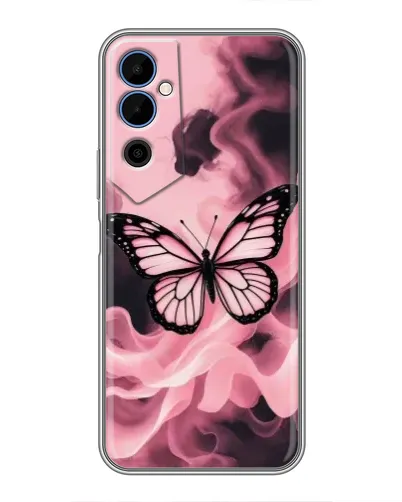 Чехол для TECNO POVA Neo 2 с картинкой «Бабочка в дыму»