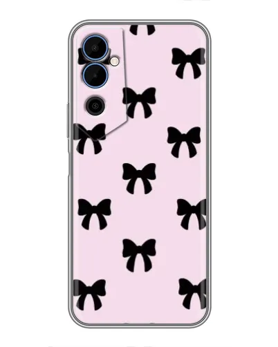 Чехол для TECNO POVA Neo 2 с картинкой «Черные банты Coquette»