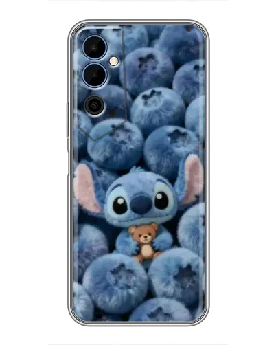 Чехол для TECNO POVA Neo 2 с картинкой «Стич и голубика»