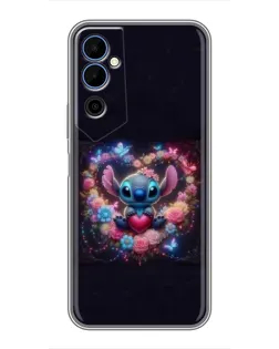 Чехол для TECNO POVA Neo 2 с картинкой «Stitch в цветах» Чехол для TECNO POVA Neo 2 с картинкой «Stitch в цветах»