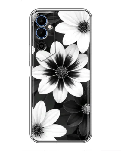 Чехол для TECNO POVA Neo 2 с картинкой «Монохромные астры» Чехол для TECNO POVA Neo 2 с картинкой «Монохромные астры»