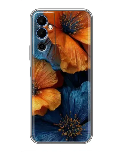 Чохол для TECNO POVA Neo 2 з картинкою «Яскрава синьо-помаранчева флора» Чохол для TECNO POVA Neo 2 з картинкою «Яскрава синьо-помаранчева флора»