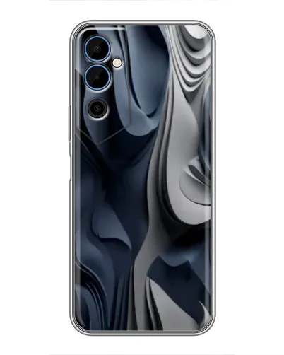 Чехол для TECNO POVA Neo 2 с картинкой «Объемные синие складки»