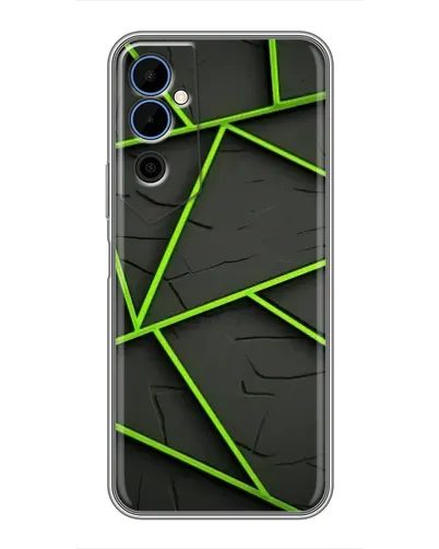 Чехол для TECNO POVA Neo 2 с картинкой «Зеленые геометрические линии»