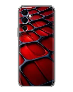 Чехол для TECNO POVA Neo 2 с картинкой «Красная глянцевая сетка»