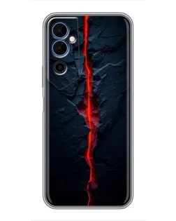 Чехол для TECNO POVA Neo 2 с картинкой «Kрасная лавовая трещина»