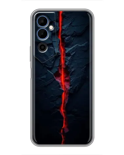 Чехол для TECNO POVA Neo 2 с картинкой «Kрасная лавовая трещина»