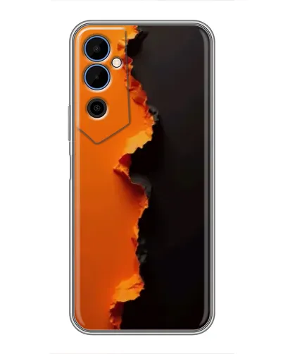 Чехол для TECNO POVA Neo 2 с картинкой «Оранжевый разлом»