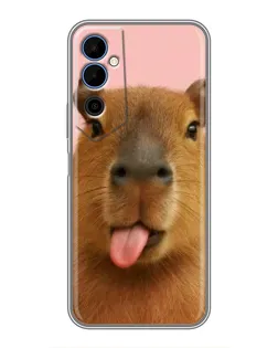 Чехол для TECNO POVA Neo 2 с картинкой «Капибара с языком»