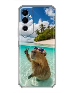 Чехол для TECNO POVA Neo 2 с картинкой «Капибара на море»