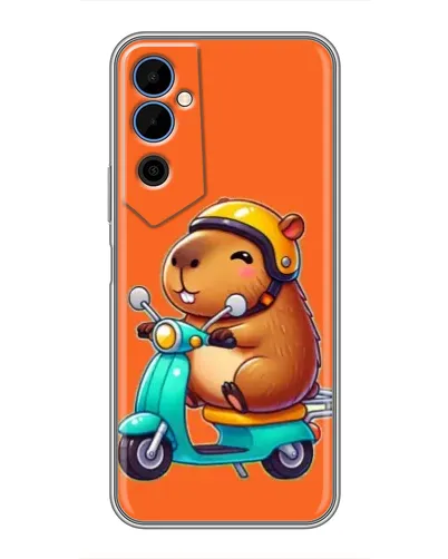 Чехол для TECNO POVA Neo 2 с картинкой «Капибара на скутере»