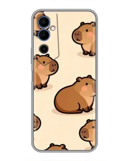 Чехол для TECNO POVA Neo 2 с картинкой «Паттерн милых капибар»