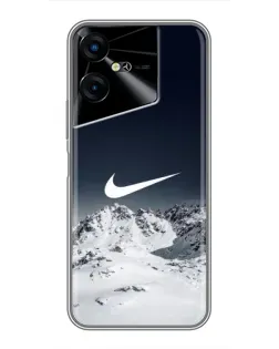 Чехол для TECNO POVA Neo 3 с картинкой «Nike — зимние горы»