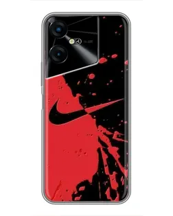 Чохол для TECNO POVA Neo 3 з картинкою «Червоні бризки Nike» Чохол для TECNO POVA Neo 3 з картинкою «Червоні бризки Nike»
