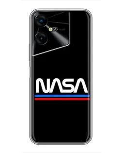 Чехол для TECNO POVA Neo 3 с картинкой «NASA — классика Red Blue» Чехол для TECNO POVA Neo 3 с картинкой «NASA — классика Red Blue»