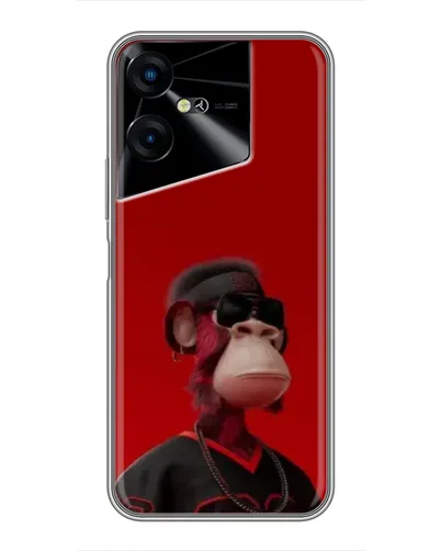 Чехол для TECNO POVA Neo 3 с картинкой «Bored Ape в красном» Чехол для TECNO POVA Neo 3 с картинкой «Bored Ape в красном»