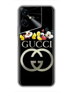 Чехол для TECNO POVA Neo 3 с картинкой «Gucci — герои Disney»