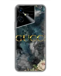 Чехол для TECNO POVA Neo 3 с картинкой «Абстрактные цветы Gucci»