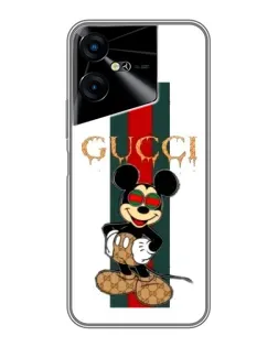 Чехол для TECNO POVA Neo 3 с картинкой «Микки Маус Gucci — полосы»