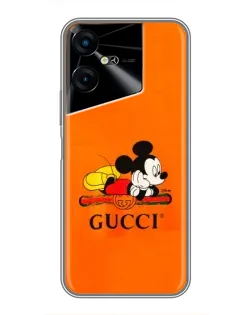 Чехол для TECNO POVA Neo 3 с картинкой «Микки Маус Gucci — оранж» Чехол для TECNO POVA Neo 3 с картинкой «Микки Маус Gucci — оранж»