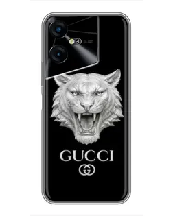 Чехол для TECNO POVA Neo 3 с картинкой «Gucci — серебряный лев» Чехол для TECNO POVA Neo 3 с картинкой «Gucci — серебряный лев»