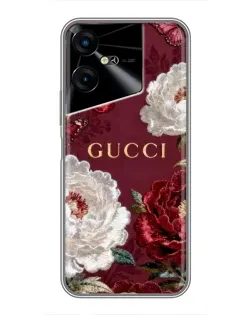 Чехол для TECNO POVA Neo 3 с картинкой «Gucci — бордовые розы» Чехол для TECNO POVA Neo 3 с картинкой «Gucci — бордовые розы»