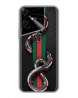 Чехол для TECNO POVA Neo 3 с картинкой «Gucci — змея на полосе» Чехол для TECNO POVA Neo 3 с картинкой «Gucci — змея на полосе»