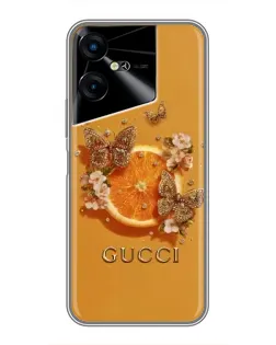 Чехол для TECNO POVA Neo 3 с картинкой «Gucci — золотые бабочки» Чехол для TECNO POVA Neo 3 с картинкой «Gucci — золотые бабочки»