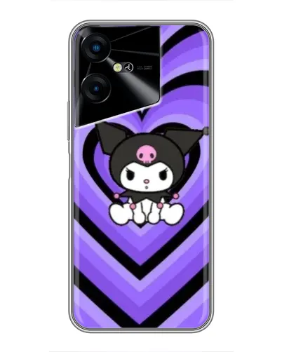 Чехол для TECNO POVA Neo 3 с картинкой «Kuromi и фиолетовые сердца»