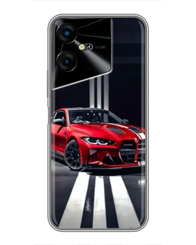 Чехол для TECNO POVA Neo 3 с картинкой «Красная BMW на дороге» Чехол для TECNO POVA Neo 3 с картинкой «Красная BMW на дороге»
